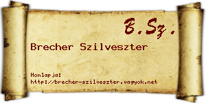 Brecher Szilveszter névjegykártya